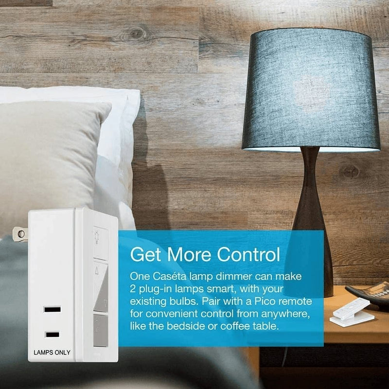 Lutron Caseta Wireless Single-Pole/3-Way Smart Lighting Lamp Dimmer and Remote Kit | P-PKG1P-WH | White - Premium  from Lutron - Just $76.20! Shop now at Handbags Specialist Headquarter