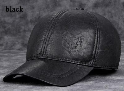 Male Genuine Leather Eagle Print 56-60CM Black/Brown Baseball Caps For Man Casual Street Gf Gorras Dad Hat RY119 - Premium Men caps from eprolo - Just $45.70! Shop now at Handbags Specialist Headquarter
