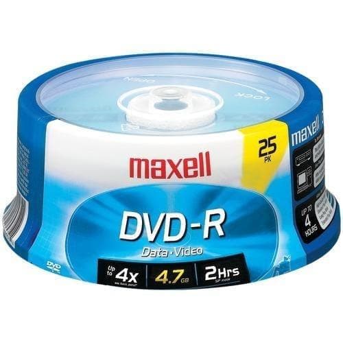 Maxell 4.7gb 120-minute Dvd-rs (25-ct Spindle) (pack of 1 Ea) - Premium Computers and Accessories from MAXELL - Just $43.47! Shop now at Handbags Specialist Headquarter