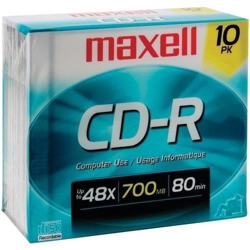 Maxell 700mb 80-minute Cd-rs (10 Pk) (pack of 1 Ea) - Premium Computers and Accessories from MAXELL - Just $40.12! Shop now at Handbags Specialist Headquarter