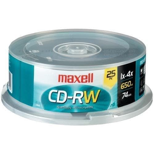 Maxell 700mb 80-minute Cd-rws (25-ct Spindle) (pack of 1 Ea) - Premium Computers and Accessories from MAXELL - Just $49.64! Shop now at Handbags Specialist Headquarter