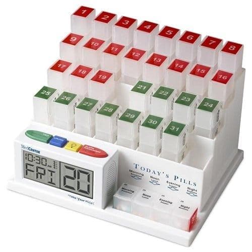 MedCenter System Monthly Pill Organizer - Pill Dispenser and Reminder Alarm - Premium health from MedCenter - Just $69.78! Shop now at Handbags Specialist Headquarter