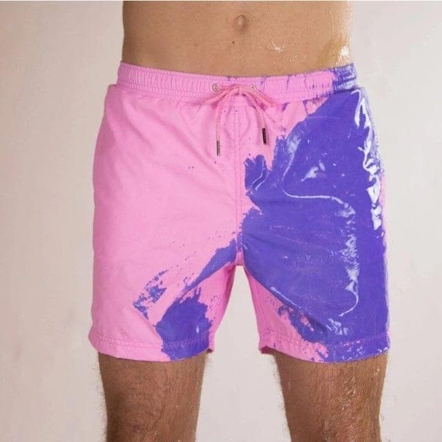 Men Beach Short Change Color Beach Pant for Boy Quick Dry High Temperature Discoloration Male Running Gym Summer Swimming Shorts - Premium Men Pants from eprolo - Just $23.99! Shop now at Handbags Specialist Headquarter