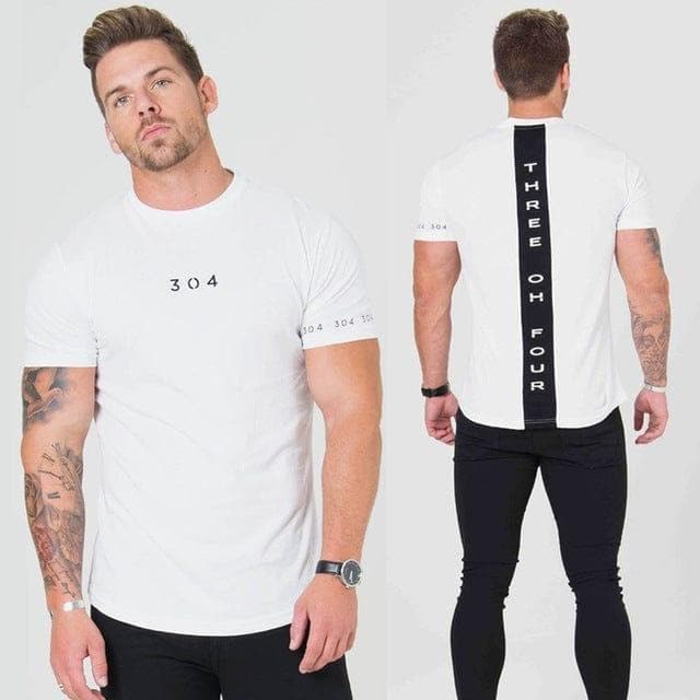 Men Cotton Short sleeve t shirt Fitness Slim Patchwork Black T-shirt - Premium MEN T-SHIRT from eprolo - Just $21.68! Shop now at Handbags Specialist Headquarter