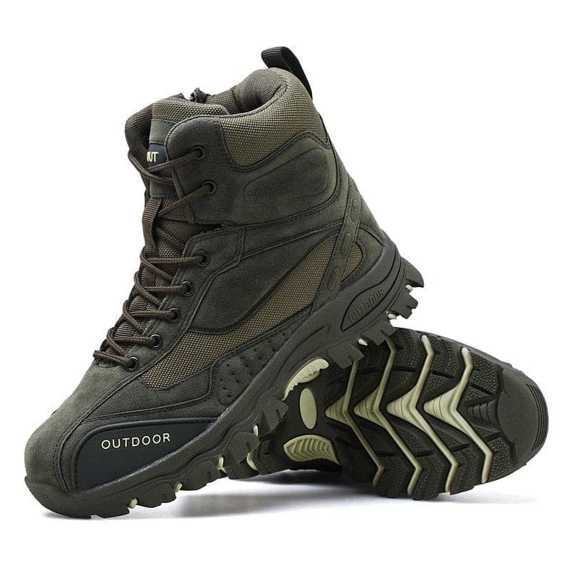 Men Military Combat Ankle Boots Genuine Leather  Casual Shoes Outdoor Men Sneakers Winter Tacticos US SWAT Army Boot Men Green - Premium Men's shoes from eprolo - Just $40.00! Shop now at Handbags Specialist Headquarter