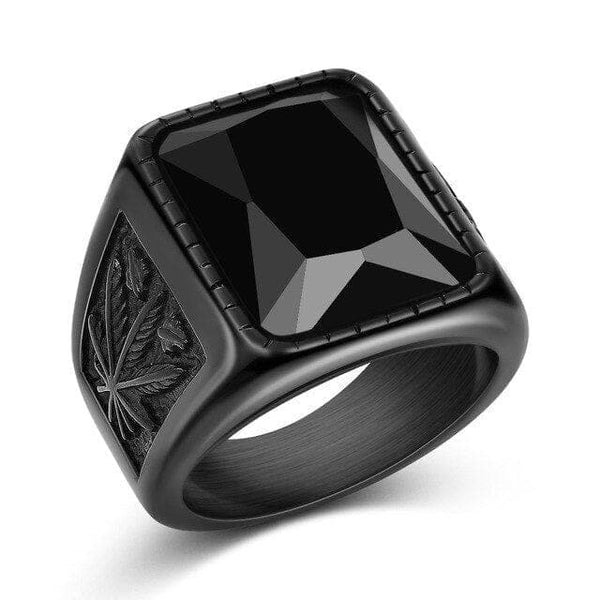 Men Ring 316L Stainless Steel Black/Red Stone Ring Rock - Premium Ring from Jiayiqi - Just $18.99! Shop now at Handbags Specialist Headquarter