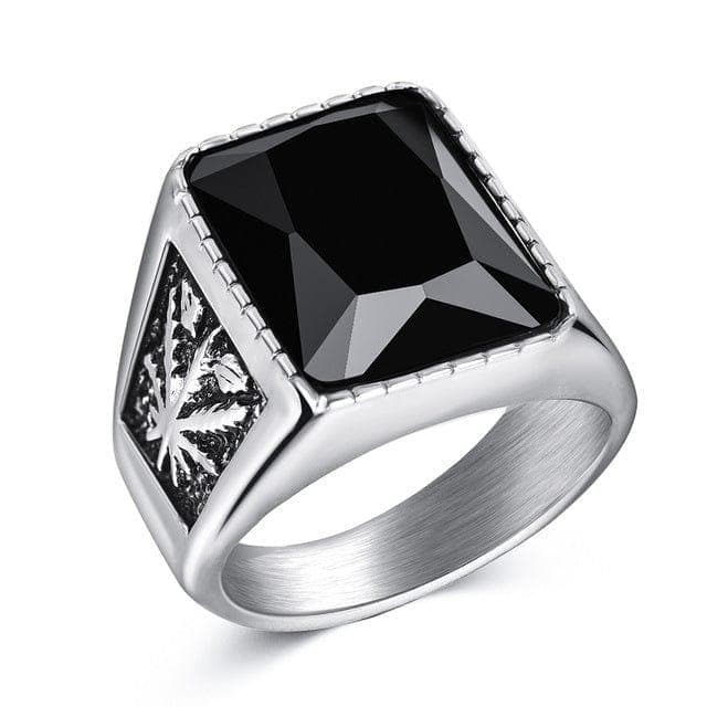 Men Ring 316L Stainless Steel Black/Red Stone Ring Rock - Premium Ring from Jiayiqi - Just $18.99! Shop now at Handbags Specialist Headquarter