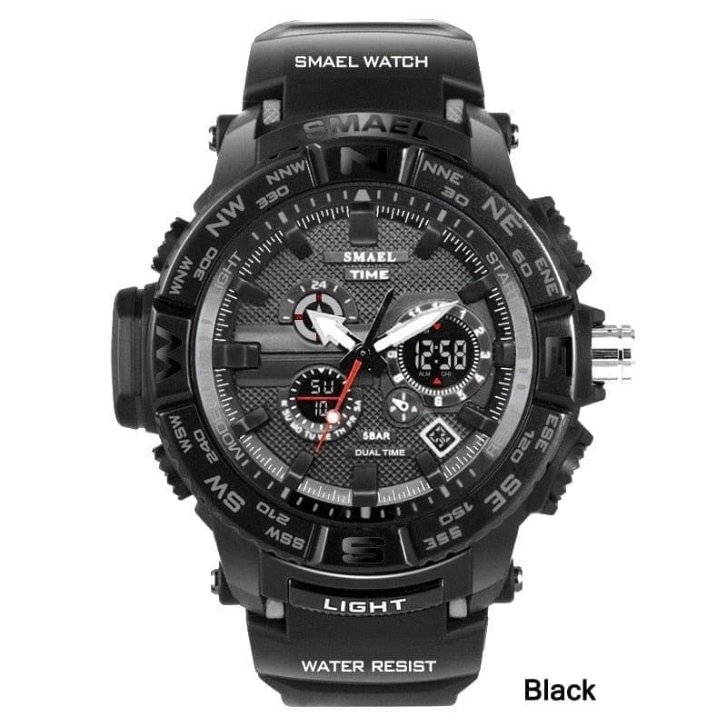 men sport watches SMAEL 1531 brand dual display watch men LED digital analog electronic quartz watches 30M waterproof male clock - Premium Men watch from eprolo - Just $24.88! Shop now at Handbags Specialist Headquarter