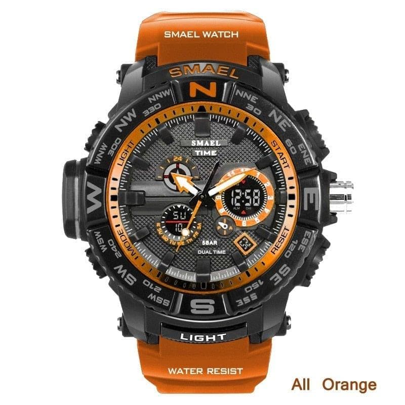 men sport watches SMAEL 1531 brand dual display watch men LED digital analog electronic quartz watches 30M waterproof male clock - Premium Men watch from eprolo - Just $24.88! Shop now at Handbags Specialist Headquarter