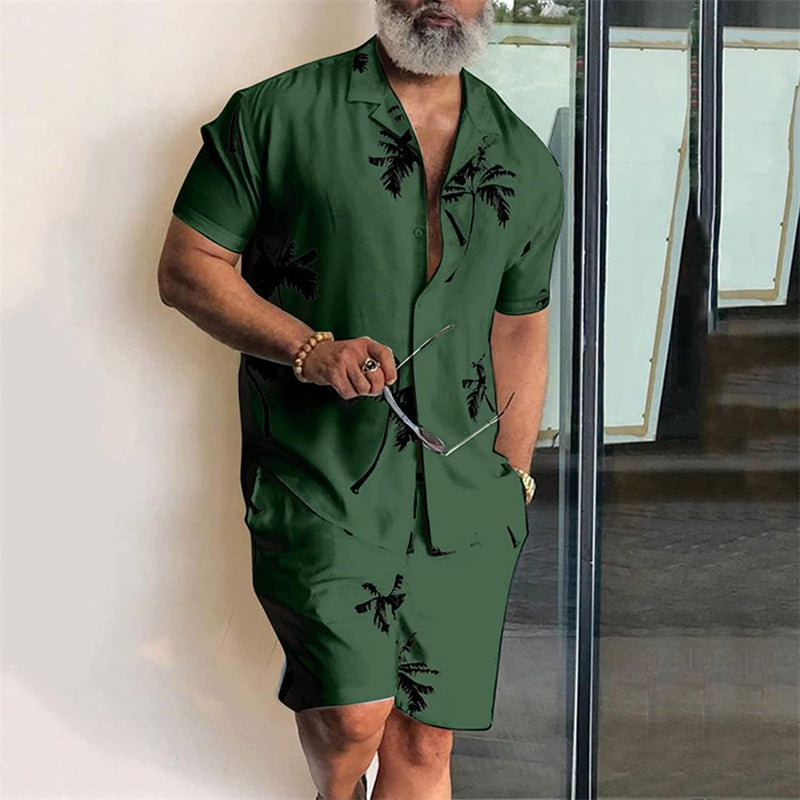 Men's 2 Piece Outfit Tracksuit Short Sleeve Button Down Shirts and Shorts Sets Hawaiian Beachwear Loungewear Suits - Premium Men T Shirts from Brand: NaRHbrg - Just $39.99! Shop now at Handbags Specialist Headquarter