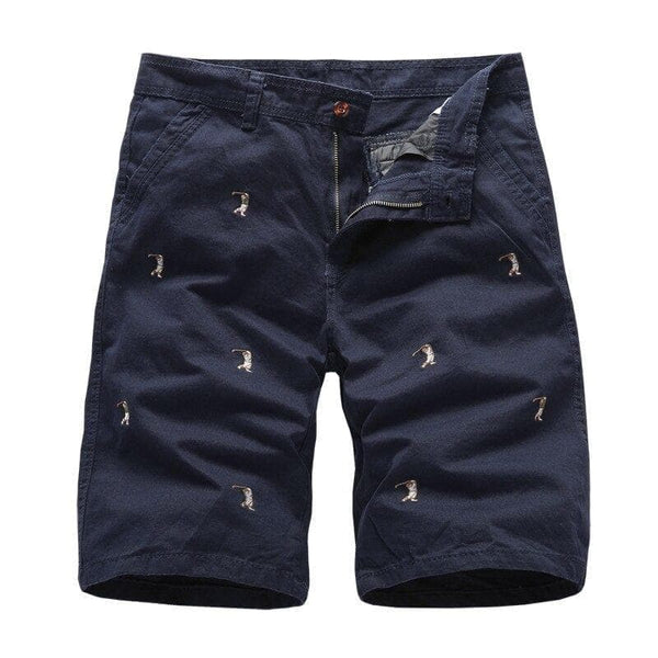 Men's Cargo Shorts Male Embroidery 100% Cotton Shorts Men Casual Cargo Shorts - Premium Men Pants from eprolo - Just $29.72! Shop now at Handbags Specialist Headquarter