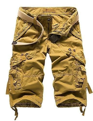 Men's Cargo Shorts Pants - Solid Colored - Premium Men Pants from eprolo - Just $33.98! Shop now at Handbags Specialist Headquarter
