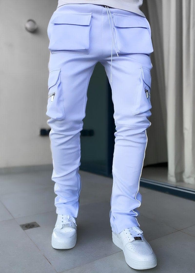 Men's casual pants spring and autumn new sports pants men's cross-border loose straight-leg pants reflective running training pants - Premium Men Pants from eprolo - Just $41.08! Shop now at Handbags Specialist Headquarter