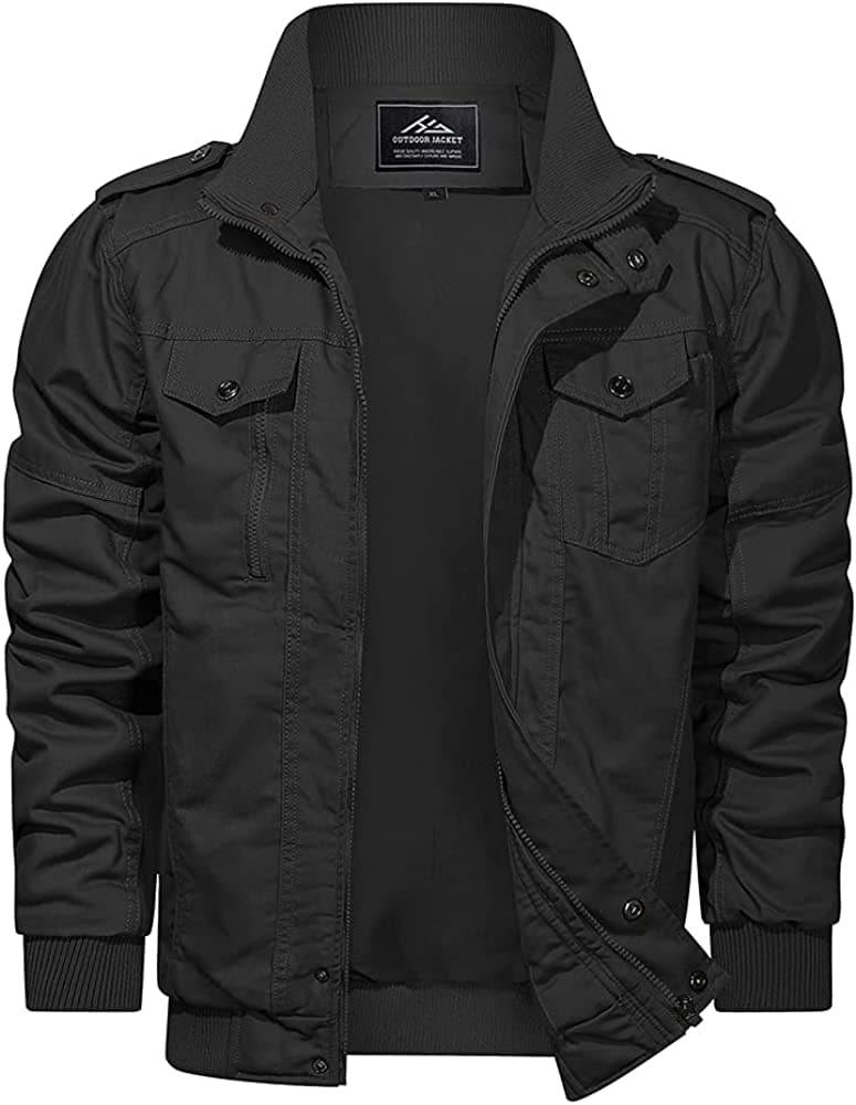 Men's Lightweight Military Jacket - Army Cargo Style, Spring/Fall Outerwear - Premium Men T-shirt from Visit the HJWWIN Store - Just $59.99! Shop now at Handbags Specialist Headquarter