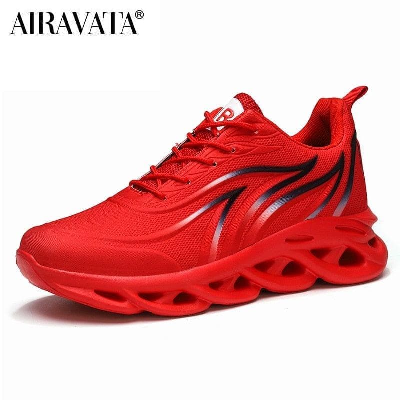 Men's Flame Printed Sneakers Flying Weave Sports Shoes Comfortable Running Shoes Outdoor Men Athletic Shoes - Premium Men's shoes from eprolo - Just $39.99! Shop now at Handbags Specialist Headquarter
