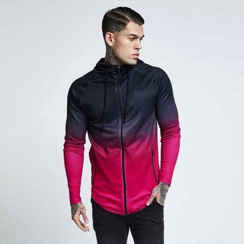 Mens Hooded Running Jacket Gym Training Fitness Sportswear Hiking Jersey Windproof Coat Outdoor Jogging Jackets Men Tracksuit - Premium MEN T-SHIRT from eprolo - Just $39.48! Shop now at Handbags Specialist Headquarter