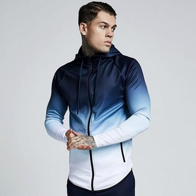Mens Hooded Running Jacket Gym Training Fitness Sportswear Hiking Jersey Windproof Coat Outdoor Jogging Jackets Men Tracksuit - Premium MEN T-SHIRT from eprolo - Just $39.48! Shop now at Handbags Specialist Headquarter