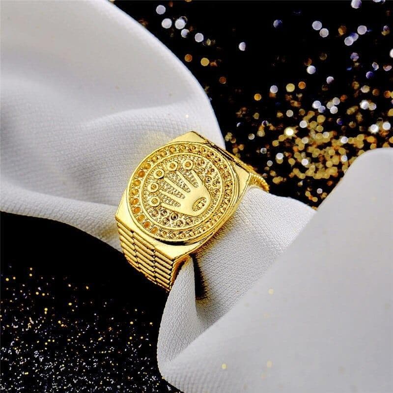 Men's Ring Vintage Fashion Gold/Silver Color Crown Rings For Men  Engagement Promise Jewelry - Premium Men Rings from eprolo - Just $24.99! Shop now at Handbags Specialist Headquarter