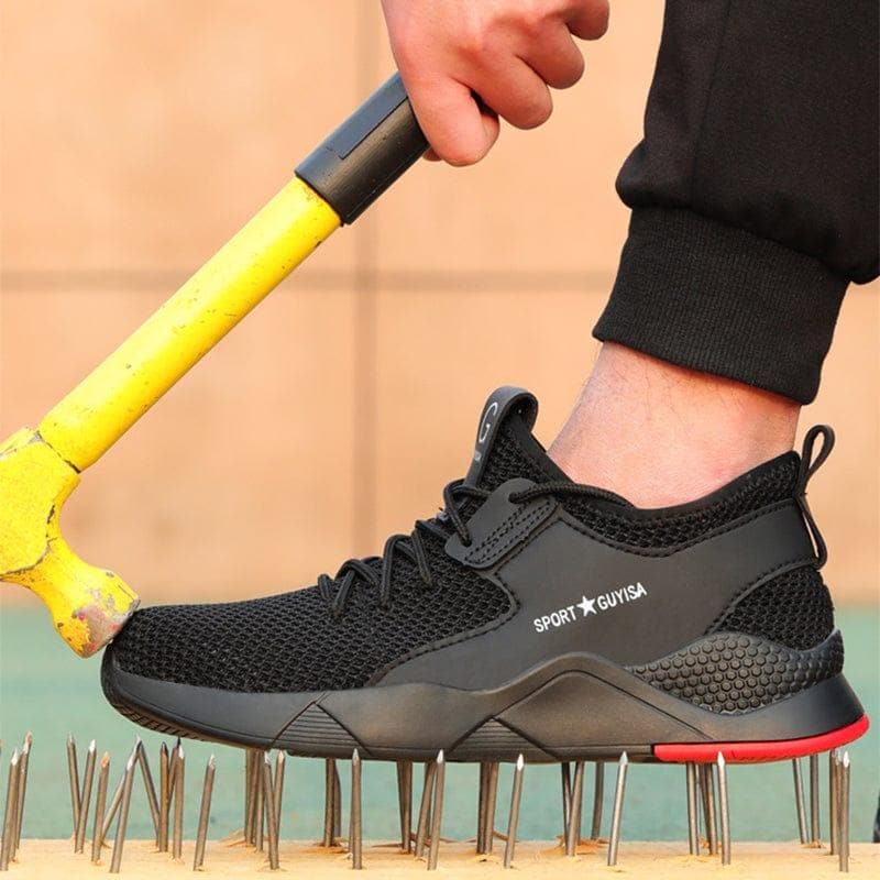Mens Steel Toe Work Shoes Fashion Casual Breathable Outdoor Sneakers Puncture Proof Boots Comfortable Industrial Safety Shoe Men - Premium Men's shoes from eprolo - Just $57.34! Shop now at Handbags Specialist Headquarter