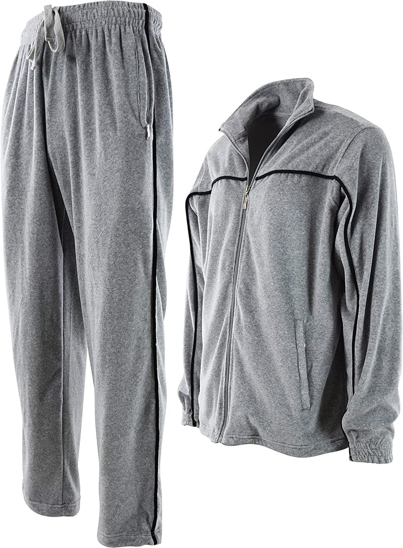 Mens Velour Tracksuit with Zippered Pockets - Premium T-shirt from Brand: ChoiceApparel - Just $169.99! Shop now at Handbags Specialist Headquarter