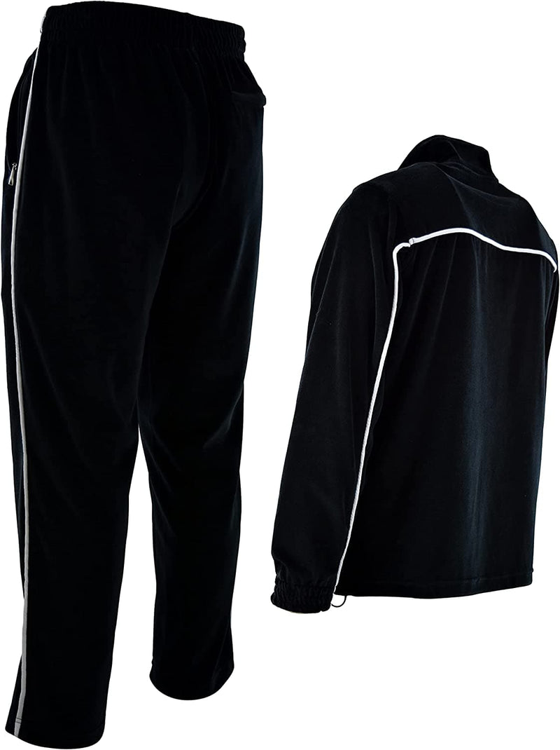 Mens Velour Tracksuit with Zippered Pockets - Premium T-shirt from Brand: ChoiceApparel - Just $169.99! Shop now at Handbags Specialist Headquarter