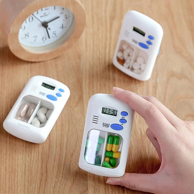 Mini Portable Pill Reminder Drug Alarm Timer Electronic Box Organizer LED Display Alarm Clock Remind Small First Aid Kit - Premium  from PersonalhomeD - Just $20.65! Shop now at Handbags Specialist Headquarter