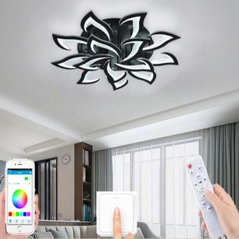 Modern Home Living Room Bedroom Room LED Chandelier Study Lamp Creative Acrylic Chandelier APP Intelligent Lighting - Premium Home Décor from eprolo - Just $167.08! Shop now at Handbags Specialist Headquarter