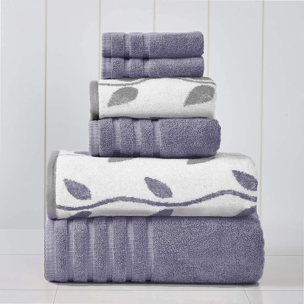 Organic Vines Jacquard Towel Set - Luxurious, Eco-Friendly Bath Linens - Premium Towel Set from Brand: Modern Threads - Just $39.99! Shop now at Handbags Specialist Headquarter