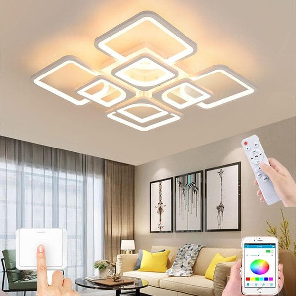Modern white bedroom living room LED ceiling lamp Jiudan restaurant villa apartment lighting chandelier direct sales - Premium Home Décor from eprolo - Just $160.38! Shop now at Handbags Specialist Headquarter
