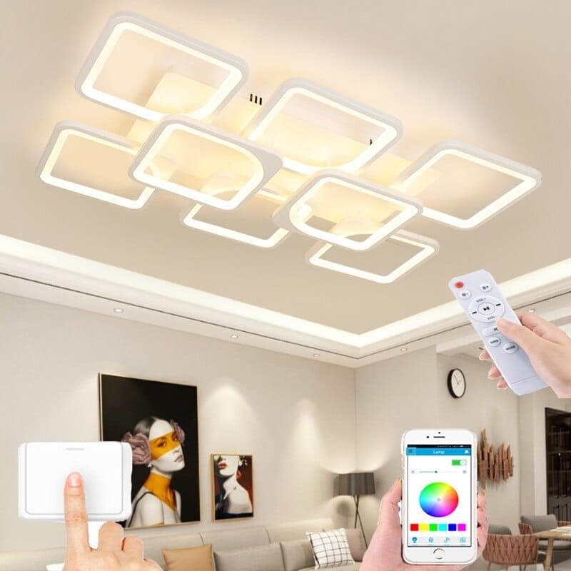 Modern white bedroom living room LED ceiling lamp Jiudan restaurant villa apartment lighting chandelier direct sales - Premium Home Décor from eprolo - Just $160.38! Shop now at Handbags Specialist Headquarter