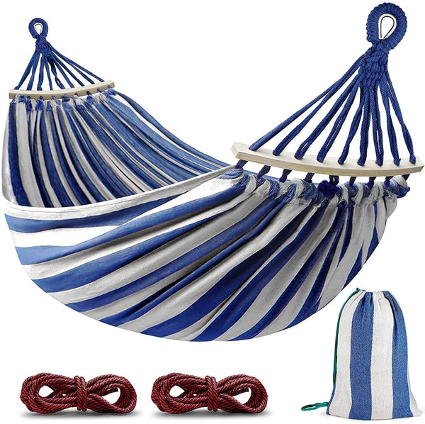 MOSFiATA Hammocks Portable Camping Hammock Upgraded 550lb Comfortable Fabric Hammock with Two Anti Roll Balance Beam and Sturdy Metal Knot Tree Straps for Camping, Patio, Backyard, Outdoor - Premium HAMMOCK from Visit the MOSFiATA Store - Just $51.99! Shop now at Handbags Specialist Headquarter