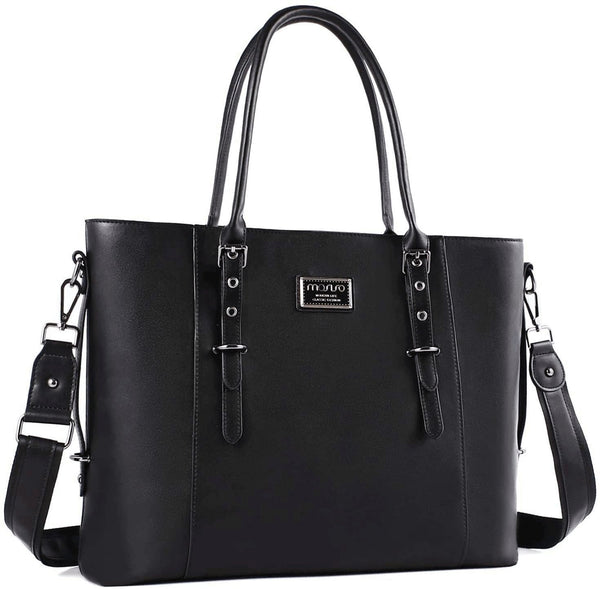 MOSISO PU Leather Laptop Tote Bag for Women (13-13.3 Inch), Black - Premium  from MOSISO - Just $69.46! Shop now at Handbags Specialist Headquarter
