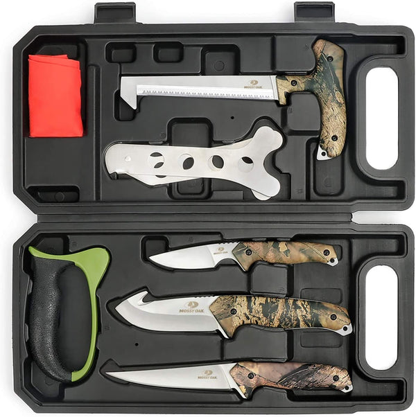 MOSSY OAK Hunting Field Dressing Kit - Portable Butcher Game Processor Set (8-piece) - Handbags Specialist Headquarter