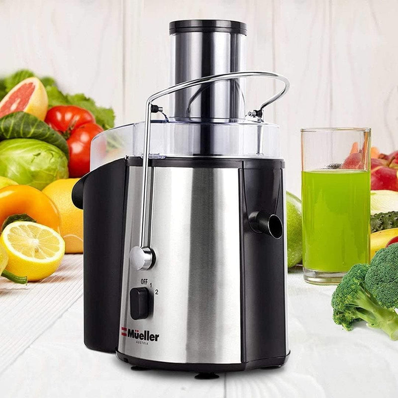 Mueller Juicer Ultra Power, Easy Clean Extractor Press Centrifugal Juicing Machine, Wide 3" Feed Chute for Whole Fruit Vegetable, Anti-drip, High Quality, Large, Silver - Premium JUICER MACHINES from Visit the Mueller Austria Store - Just $104.99! Shop now at Handbags Specialist Headquarter