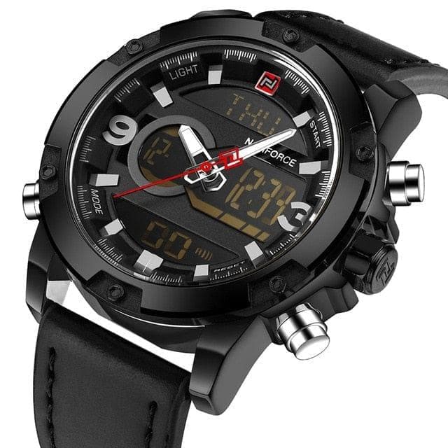 NAVIFORCE Luxury Brand Men Analog Digital Leather Sports Watches Men's Army Military Watch Man Quartz Clock Relogio Masculino - Premium Men watch from eprolo - Just $52.30! Shop now at Handbags Specialist Headquarter