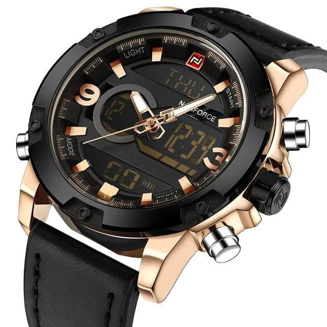 NAVIFORCE Luxury Brand Men Analog Digital Leather Sports Watches Men's Army Military Watch Man Quartz Clock Relogio Masculino - Premium Men watch from eprolo - Just $52.30! Shop now at Handbags Specialist Headquarter