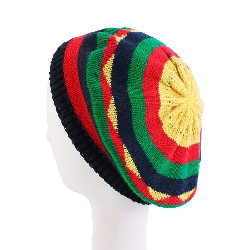 New women Hip Hop Multi-colour Striped Cap Bob Marley Reggae Fashion New Wool Rainbow Beanie Jamaican Bonnet Skullies Caps - Premium Men T-shirt from E-TOP official Store - Just $19.99! Shop now at Handbags Specialist Headquarter