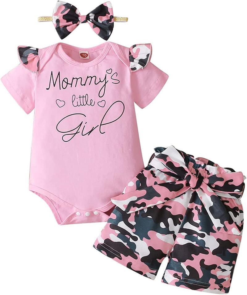 Newborn Baby Girl Clothes Infant Baby Ruffle Romper +Pants + Headband 3 PCS Outfits Set - Premium Baby from Visit the Yvowming Store - Just $26.99! Shop now at Handbags Specialist Headquarter