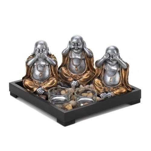 No Evil Buddha Candle Garden - Premium Gallery of Light from Gallery of Light - Just $43.49! Shop now at Handbags Specialist Headquarter