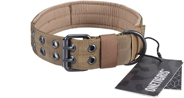 OneTigris Military Adjustable Dog Collar with Metal D Ring & Buckle 2 Sizes - Handbags Specialist Headquarter