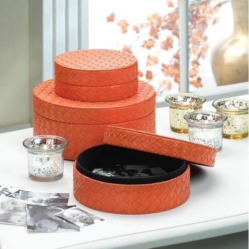 Orange Keepsake Boxes Trio - Premium Accent Plus from Accent Plus - Just $49.75! Shop now at Handbags Specialist Headquarter