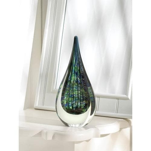 Peacock Art Glass Sculpture - Premium Accent Plus from Accent Plus - Just $49.96! Shop now at Handbags Specialist Headquarter