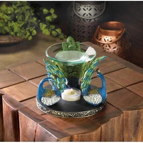 Peacock Plume Oil Warmer - Premium Fragrance Foundry from Fragrance Foundry - Just $48.49! Shop now at Handbags Specialist Headquarter