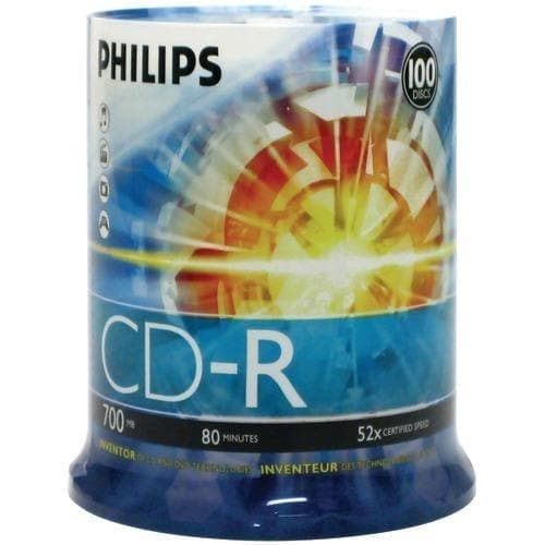 Philips 700mb 80-minute 52x Cd-rs (100-ct Cake Box Spindle) (pack of 1 Ea) - Premium Computers and Accessories from PHILIPS - Just $49.65! Shop now at Handbags Specialist Headquarter