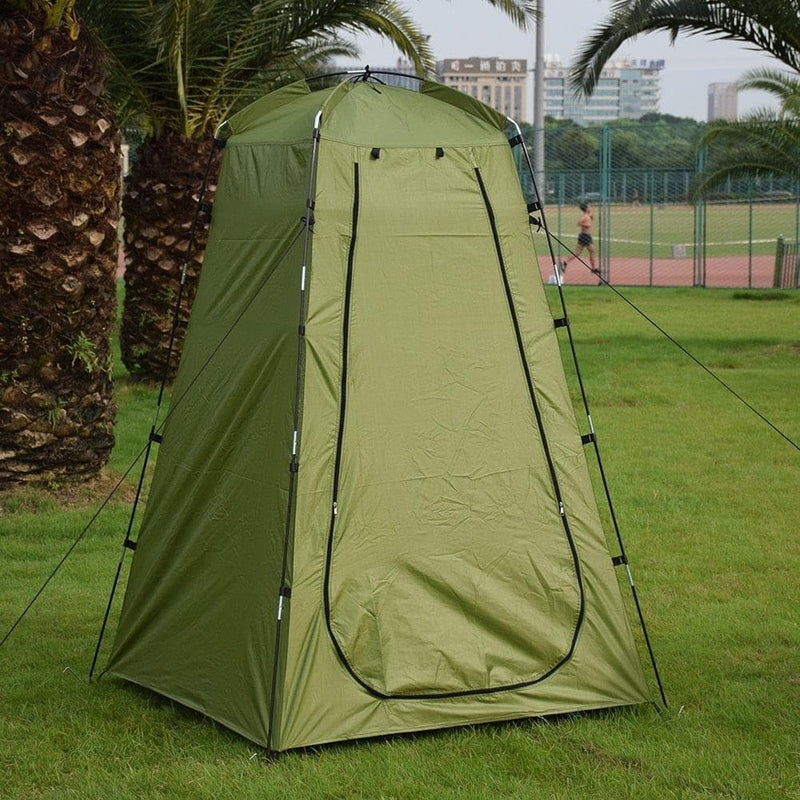 Portable Outdoor Shower Bath Changing Fitting Room Camping Tent Privacy Toilet Shelter with Ground Nails Wind Ropes Tent Poles - Premium MEN T-SHIRT from eprolo - Just $26.62! Shop now at Handbags Specialist Headquarter