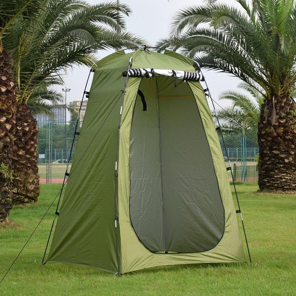 Portable Outdoor Shower Bath Changing Fitting Room Camping Tent Privacy Toilet Shelter with Ground Nails Wind Ropes Tent Poles - Premium MEN T-SHIRT from eprolo - Just $26.62! Shop now at Handbags Specialist Headquarter