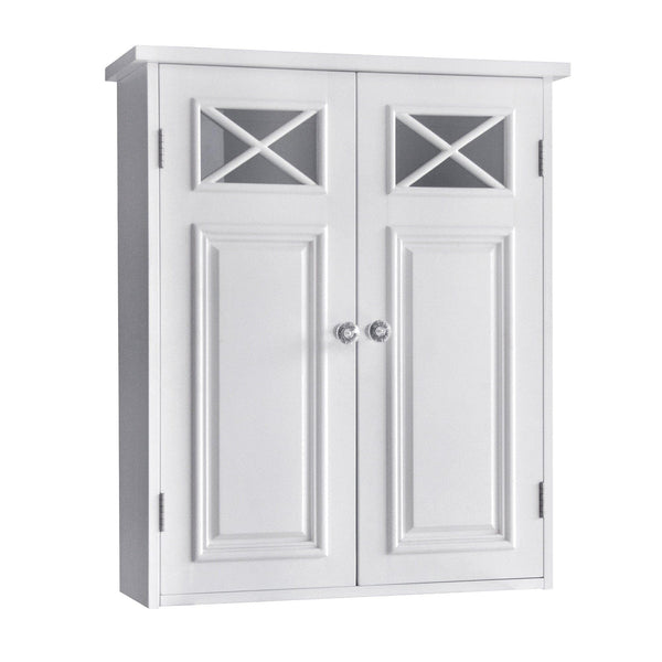 Prairie Two Door Wall Cabinet in White - Premium FURNITURE from Elegant Home Fashions - Just $96.10! Shop now at Handbags Specialist Headquarter