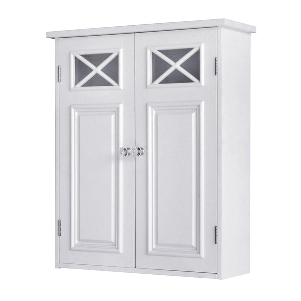 Prairie Two Door Wall Cabinet in White - Premium FURNITURE from Elegant Home Fashions - Just $96.10! Shop now at Handbags Specialist Headquarter