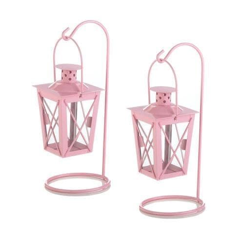 Pretty In Pink Railroad Candle Lanterns - Premium Gallery of Light from Gallery of Light - Just $38.87! Shop now at Handbags Specialist Headquarter