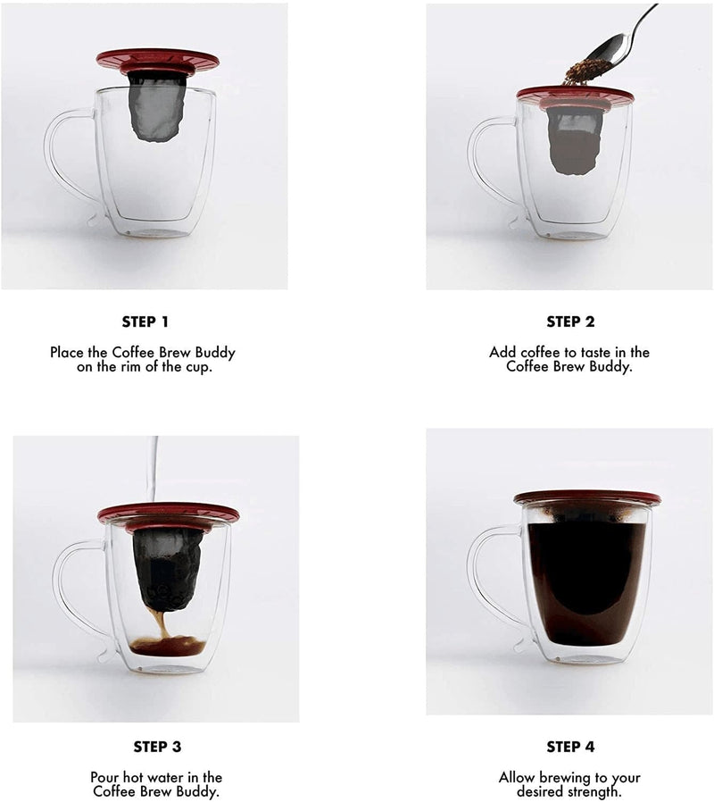 Primula Brew Buddy Portable Pour Over, Reusable Fine Mesh Filter, Dishwasher Safe, Single Cup of Coffee or Tea at Any Strength, Ideal for Travel or Camping, Red - Premium  from Primula - Just $25.65! Shop now at Handbags Specialist Headquarter